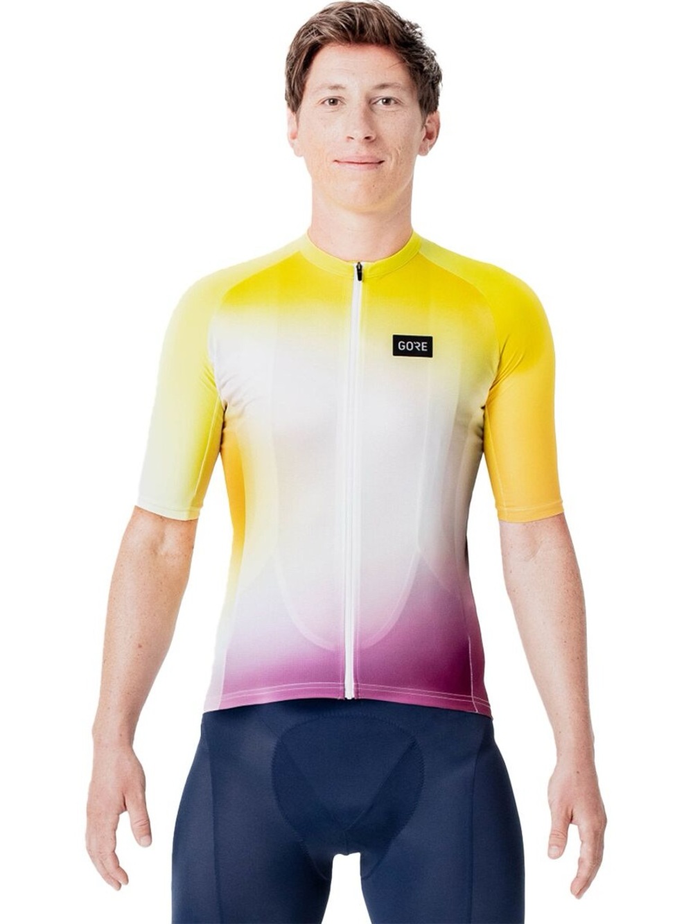 GORE Gorewear Cloud Jersey Men's S Yellow Short Sleeve Cycling Full Zip